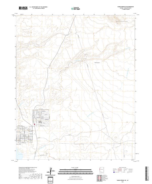 US Topo 7.5-minute map for Warm Springs SW AZ