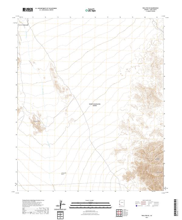 USGS US Topo 7.5-minute map for Wellton SE AZ 2021