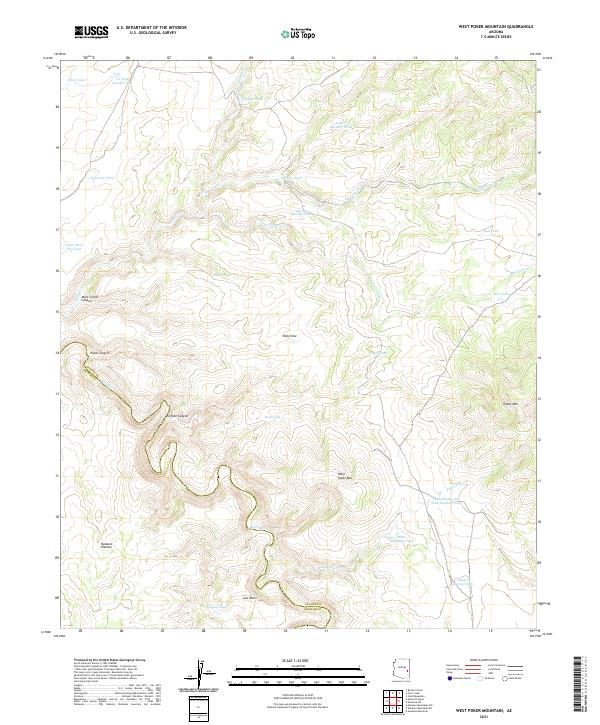 US Topo 7.5-minute map for West Poker Mountain AZ