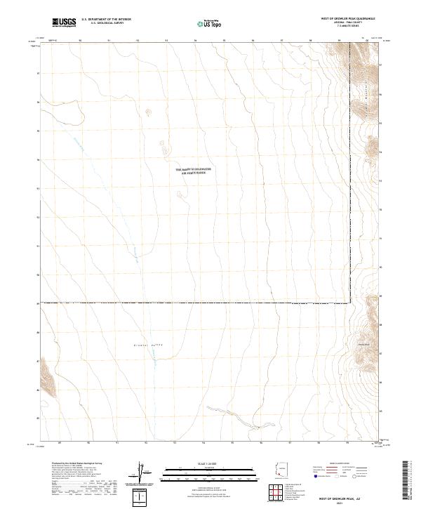 USGS US Topo 7.5-minute map for West of Growler Peak AZ 2021