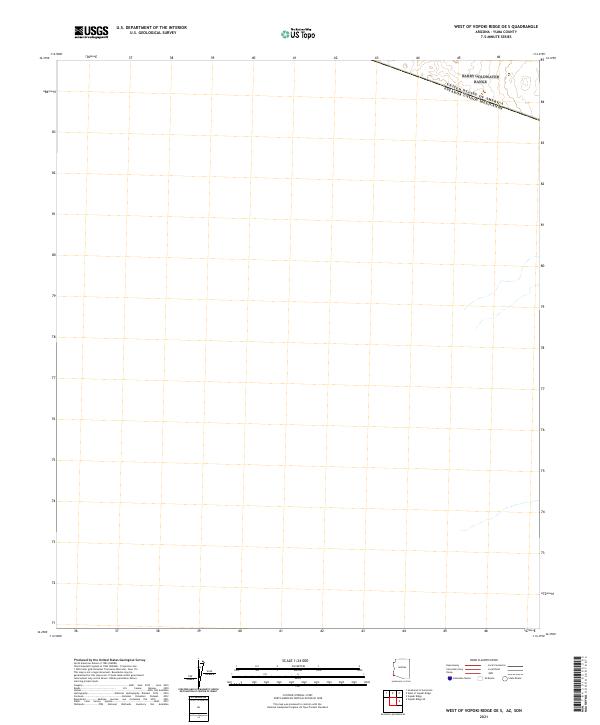 US Topo 7.5-minute map for West of Vopoki Ridge OE S AZSON