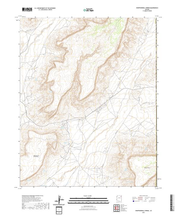 US Topo 7.5-minute map for Whippoorwill Spring AZ