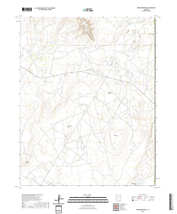 US Topo 7.5-minute map for Whirlwind Rock AZ