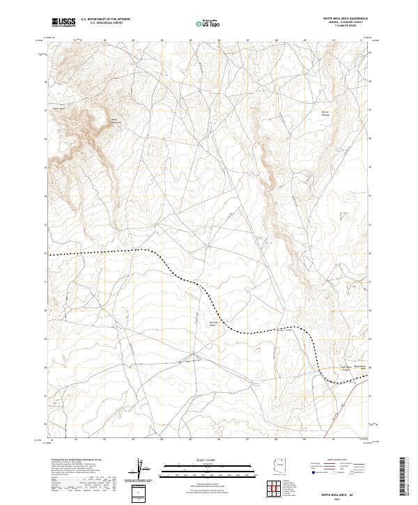 US Topo 7.5-minute map for White Mesa Arch AZ