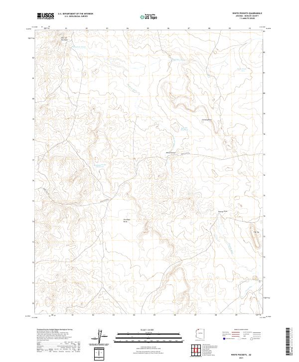 US Topo 7.5-minute map for White Pockets AZ