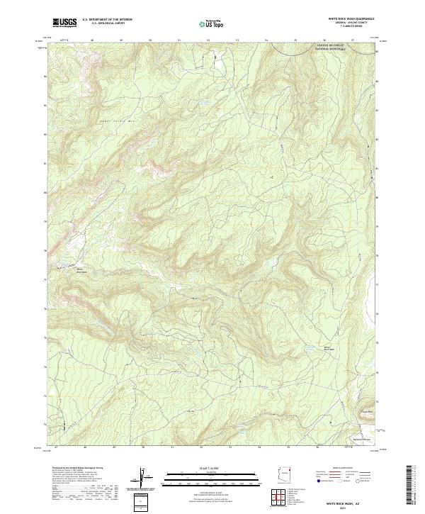 US Topo 7.5-minute map for White Rock Wash AZ
