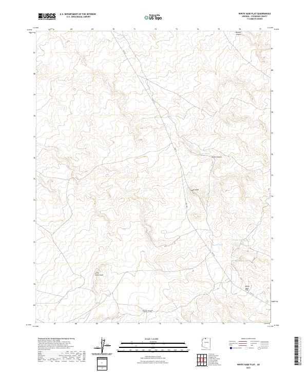 US Topo 7.5-minute map for White Sage Flat AZ