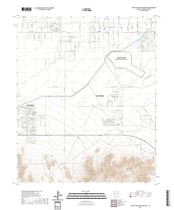 US Topo 7.5-minute map for White Tank Mountains NE AZ