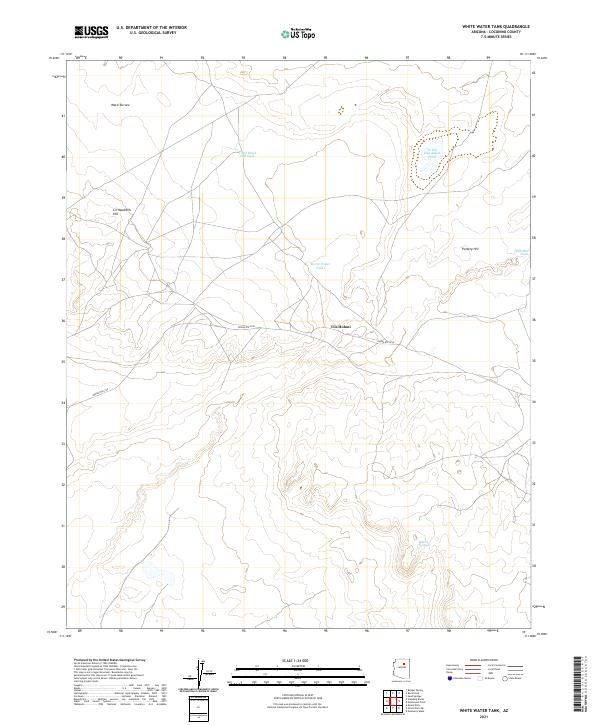 US Topo 7.5-minute map for White Water Tank AZ