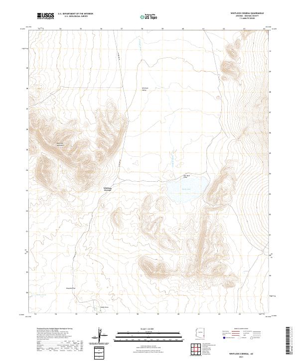 US Topo 7.5-minute map for Whitlock Cienega AZ
