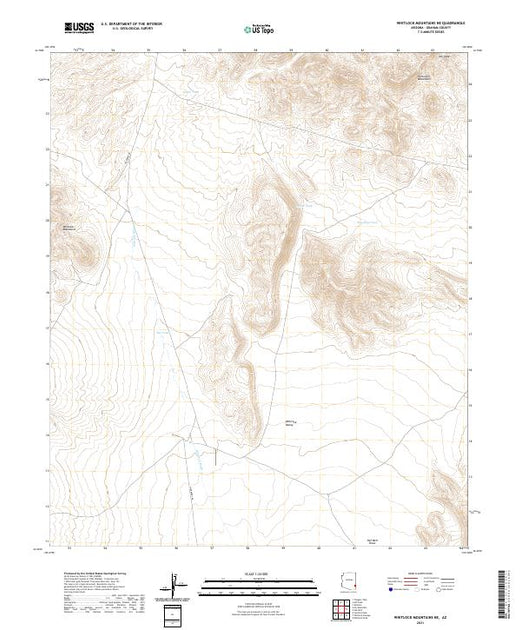 US Topo 7.5-minute map for Whitlock Mountains NE AZ – American Map Store