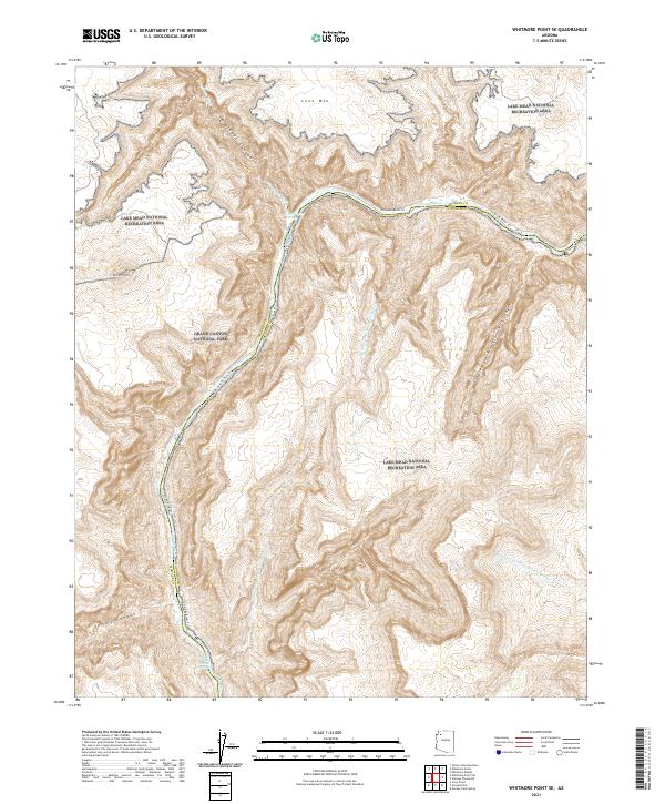 US Topo 7.5-minute map for Whitmore Point SE AZ