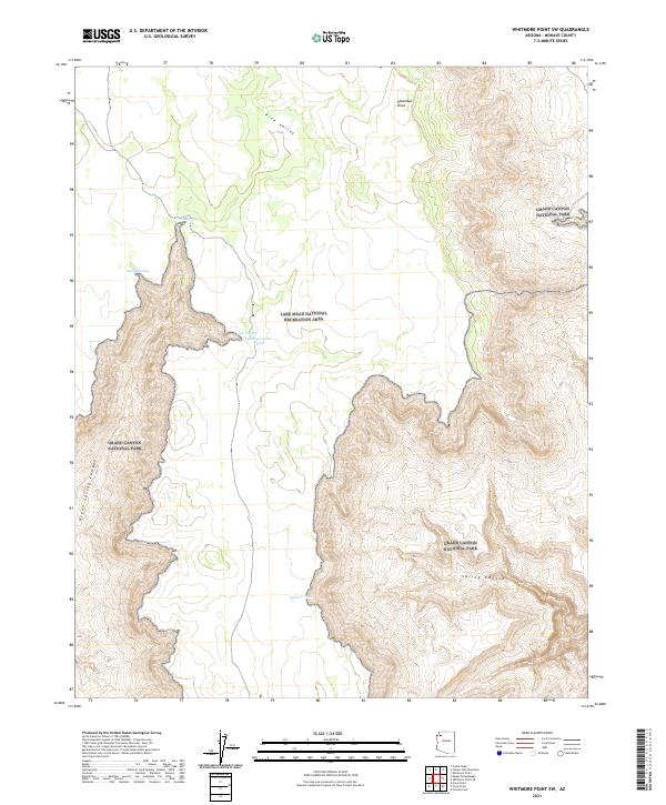 US Topo 7.5-minute map for Whitmore Point SW AZ