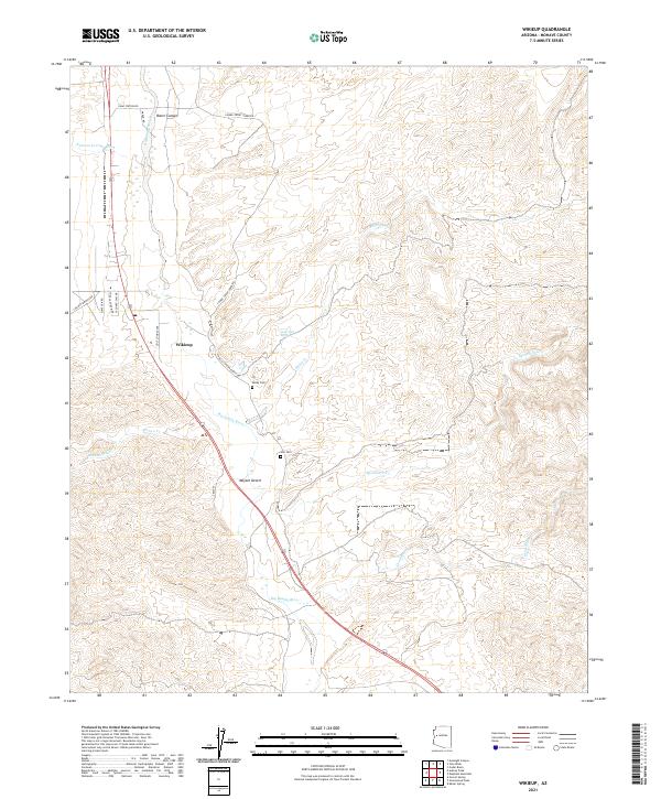 US Topo 7.5-minute map for Wikieup AZ
