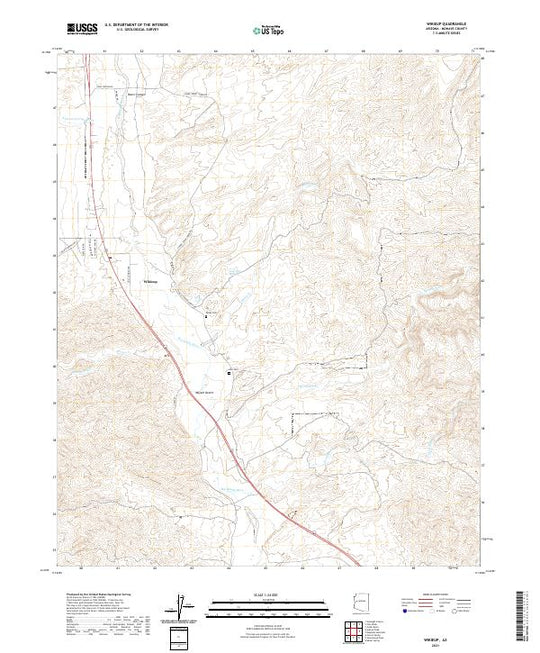 US Topo 7.5-minute map for Wikieup AZ – American Map Store