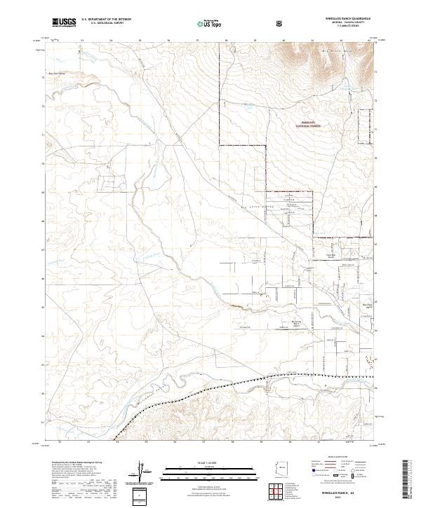 US Topo 7.5-minute map for Wineglass Ranch AZ