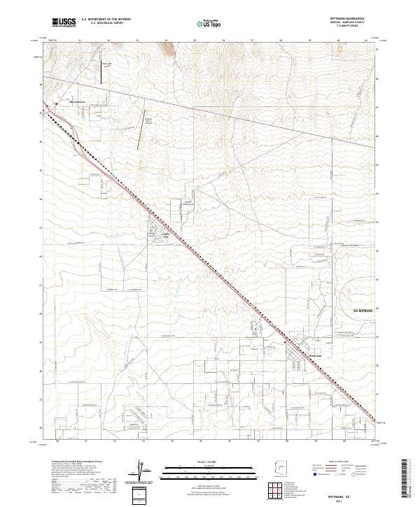 US Topo 7.5-minute map for Wittmann AZ