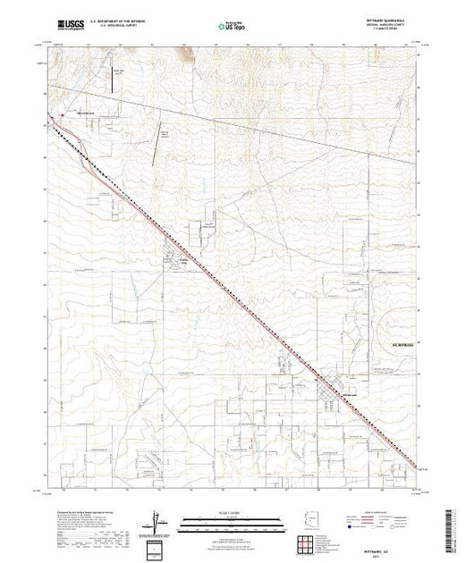 US Topo 7.5-minute map for Wittmann AZ – American Map Store