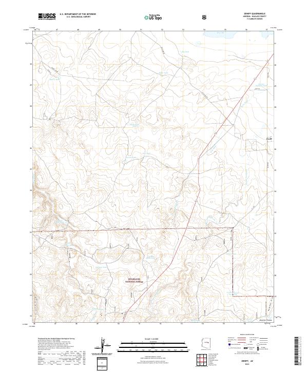 US Topo 7.5-minute map for Zeniff AZ