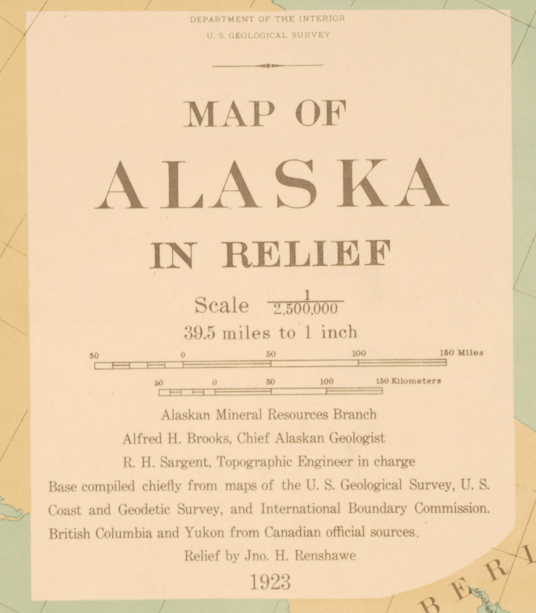 Alaska in Relief, 1923