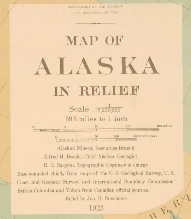 Alaska in Relief, 1923