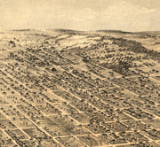 Bird's Eye View of Kansas City, Missouri, 1869