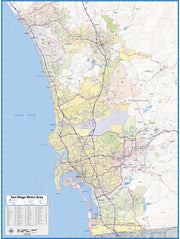 San Diego Metro Area Wall Map