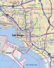 San Diego Metro Area Wall Map