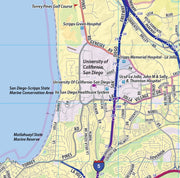 San Diego Metro Area Wall Map