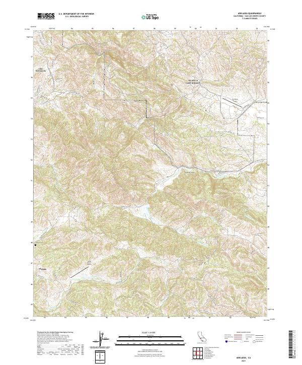 US Topo 7.5-minute map for Adelaida CA