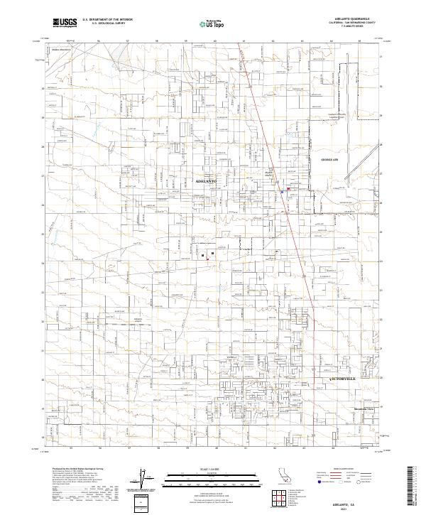US Topo 7.5-minute map for Adelanto CA