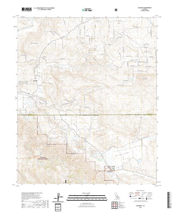 US Topo 7.5-minute map for Aguanga CA