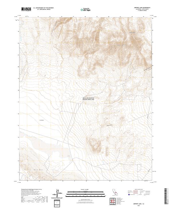 US Topo 7.5-minute map for Airport Lake CA