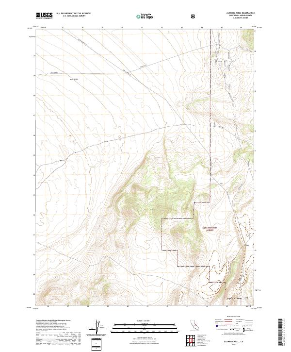 US Topo 7.5-minute map for Alameda Well CA