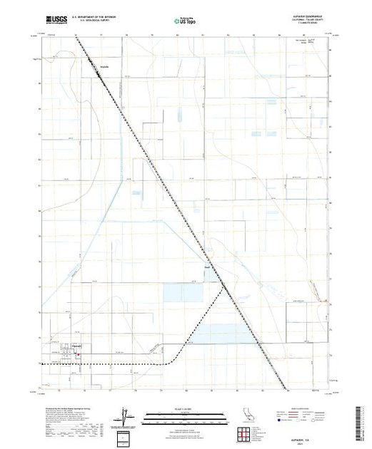 US Topo 7.5-minute map for Alpaugh CA – American Map Store