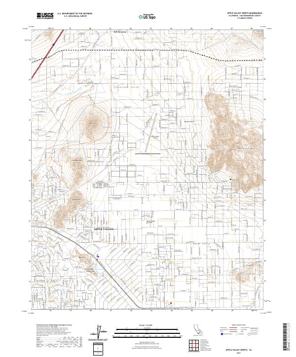 US Topo 7.5-minute map for Apple Valley North CA