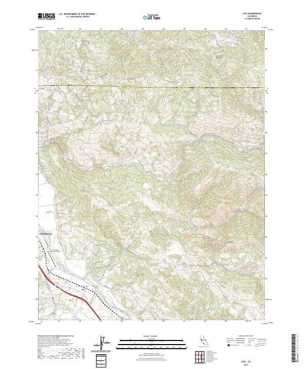 US Topo 7.5-minute map for Asti CA