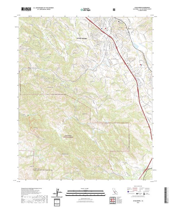 US Topo 7.5-minute map for Atascadero CA