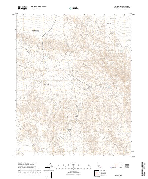 US Topo 7.5-minute map for Avawatz Pass CA