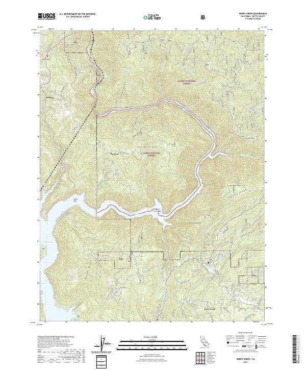 US Topo 7.5-minute map for Berry Creek CA