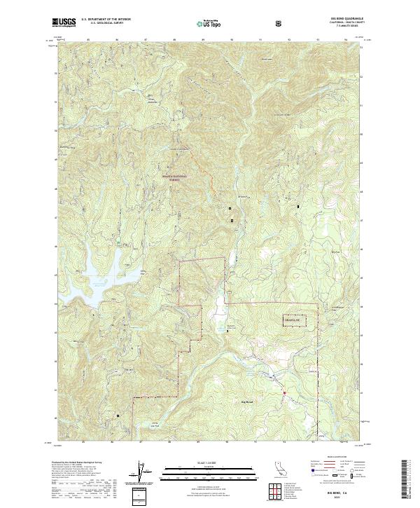US Topo 7.5-minute map for Big Bend CA