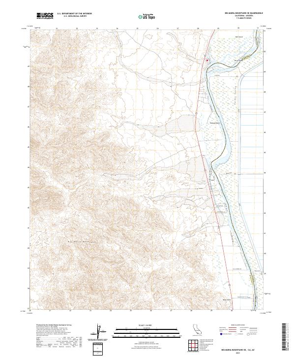 US Topo 7.5-minute map for Big Maria Mountains SE CAAZ