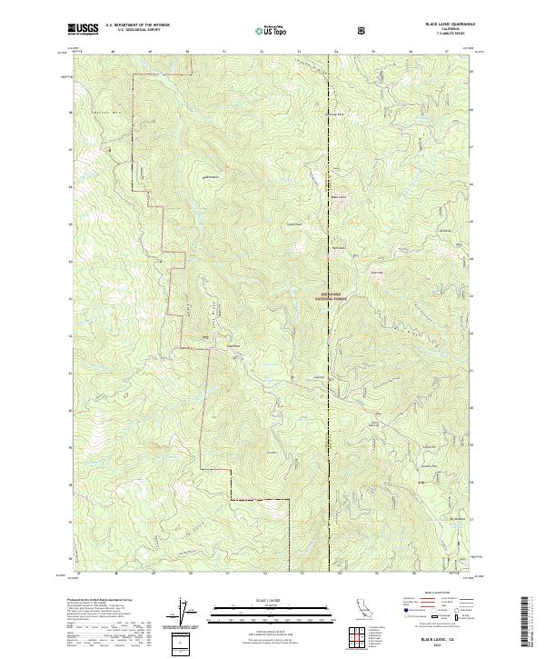 US Topo 7.5-minute map for Black Lassic CA