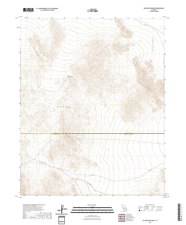 US Topo 7.5-minute map for Blackwater Mine CA