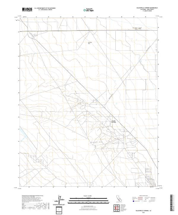US Topo 7.5-minute map for Blackwells Corner CA