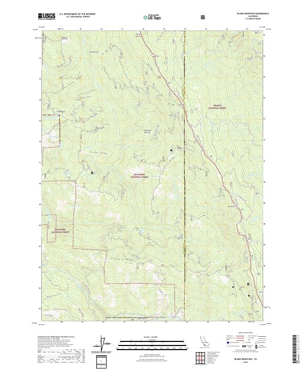 US Topo 7.5-minute map for Blake Mountain CA