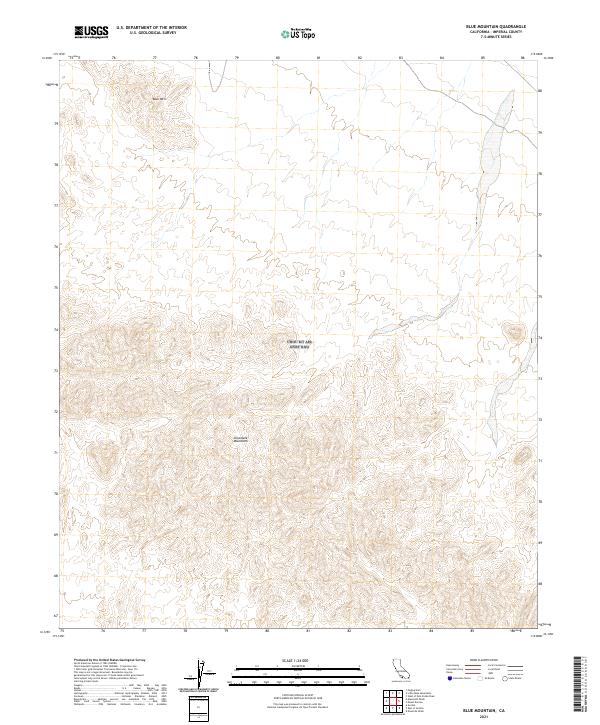 US Topo 7.5-minute map for Blue Mountain CA