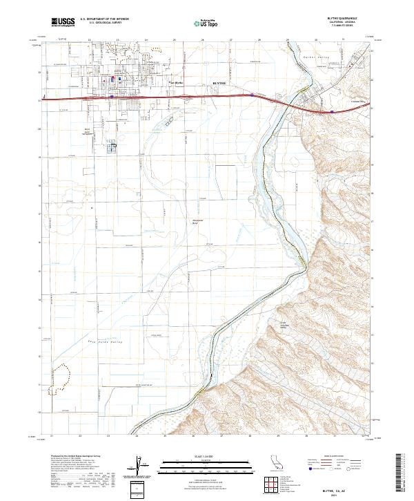 US Topo 7.5-minute map for Blythe CAAZ