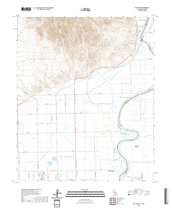 US Topo 7.5-minute map for Blythe NE CAAZ