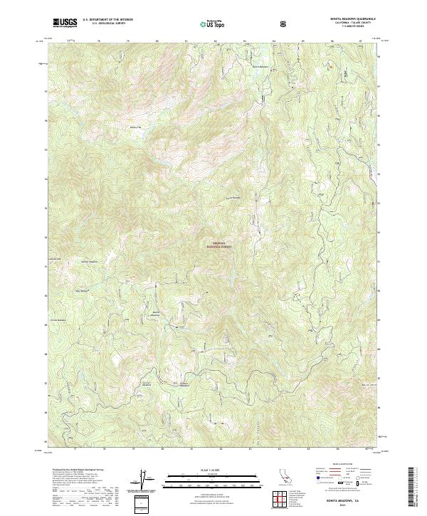 US Topo 7.5-minute map for Bonita Meadows CA